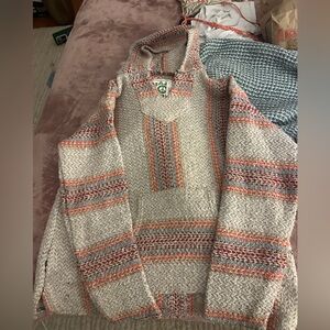 Women's Multicolor Hoodie Sweater/ Baja Joe sweatshirt